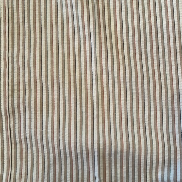 New LL Bean Seersucker Tan&Crean striped Button Down, size small - Picture 3 of 4